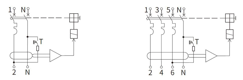 EKL5-63B 漏电断路器电路原理图